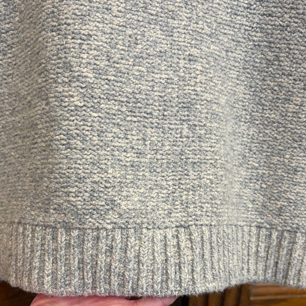Abercrombie & Fitch Gray & White Cotton Blend Sweater Small Normcore Cottagecore - Picture 6 of 13